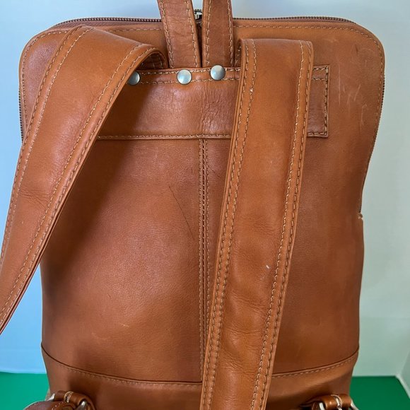 Le Donne Tan Leather Back Pack Bag main image 4